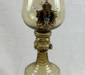 Patriotic 19th Century German Wine Glass